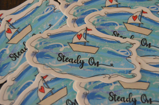 "Steady On" Sticker 10 Pack