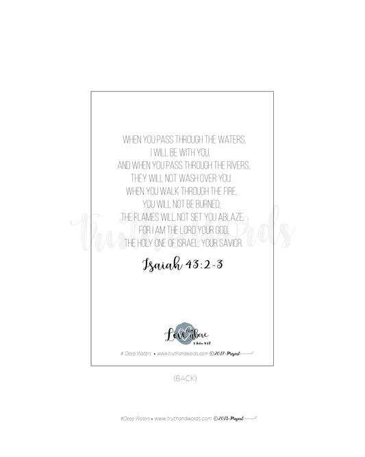 "Deep Waters" 4 X 6 Card- 25 Pack