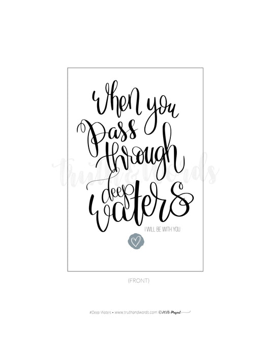 "Deep Waters" 4 X 6 Card- 25 Pack