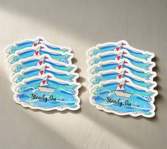 "Steady On" Sticker 10 Pack