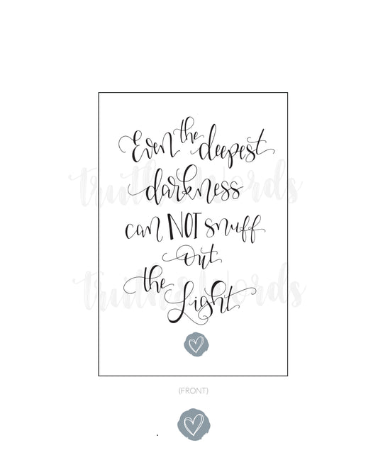 "The Light" 4 X 6 Card 25 Pack